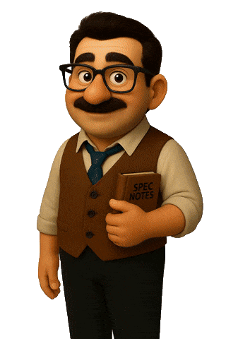 Tod animated character reading tech specifications and product reviews at his desk